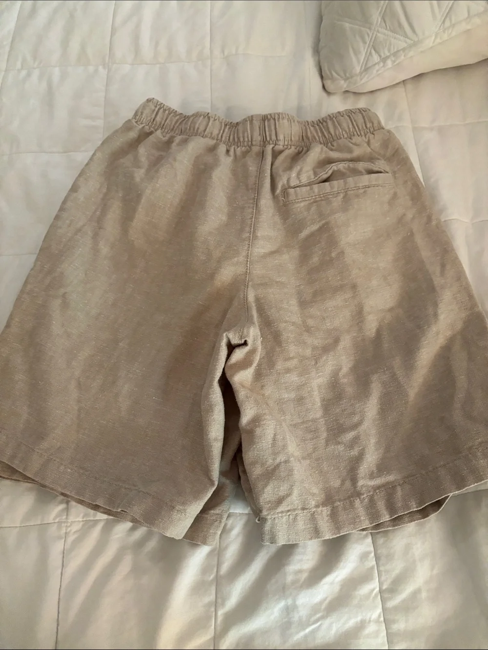 Boys' Light Blue and Beige Elastic Waist Shorts - Kids Bottoms XL Sz 14/16